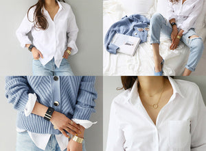 Women White Shirt and One Pocket - friipe