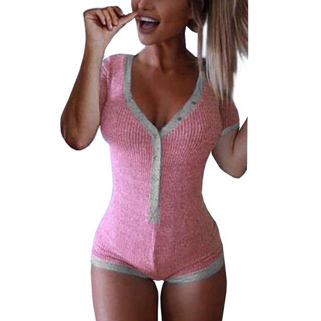 New Sexy Casual Bodysuit Women V Neck - friipe